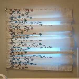48" floral cottagey curtains